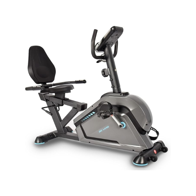 Sky Land Recumbent Bike 8-Level – Black Grey